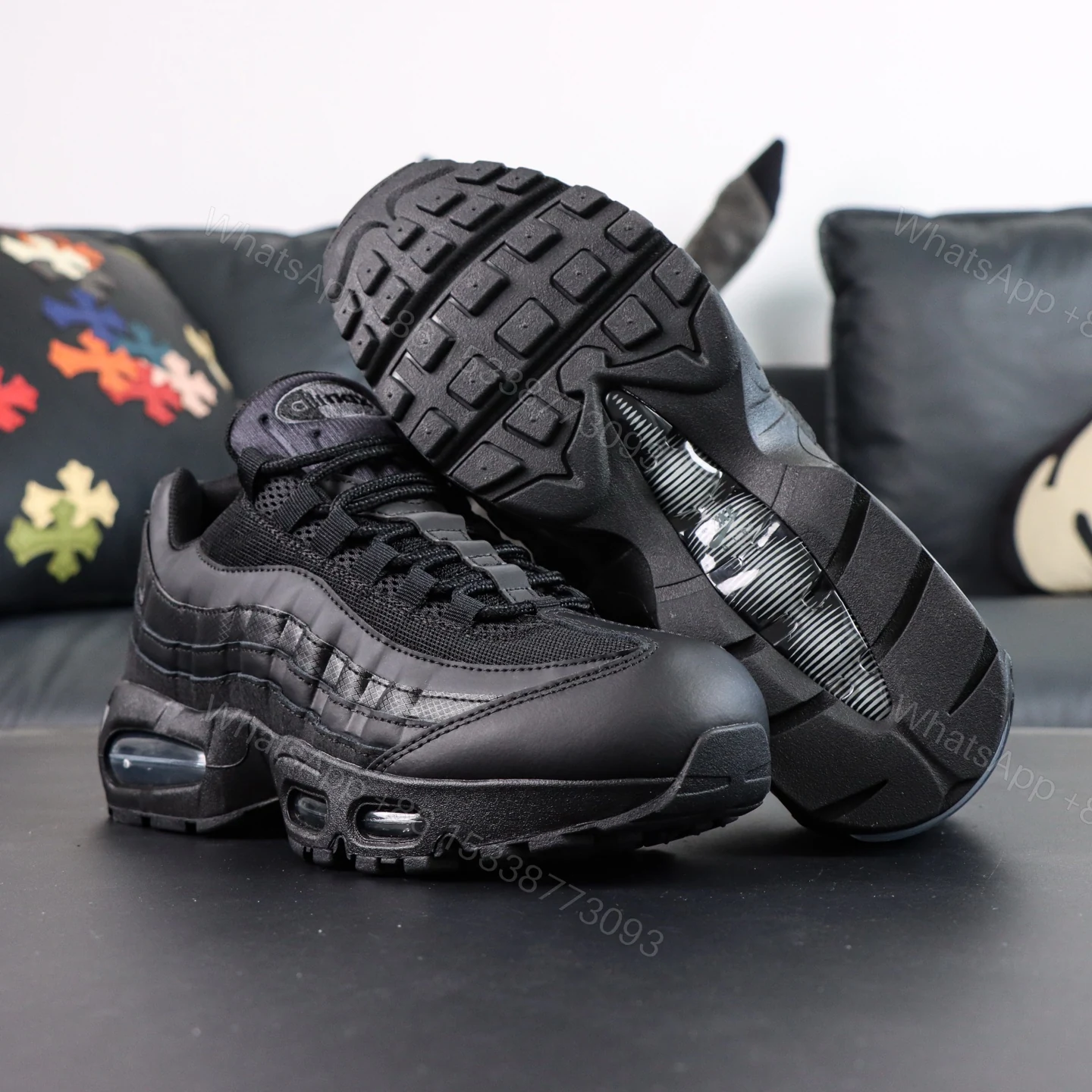 View 3 of Air Max 95 Triple Black Reps