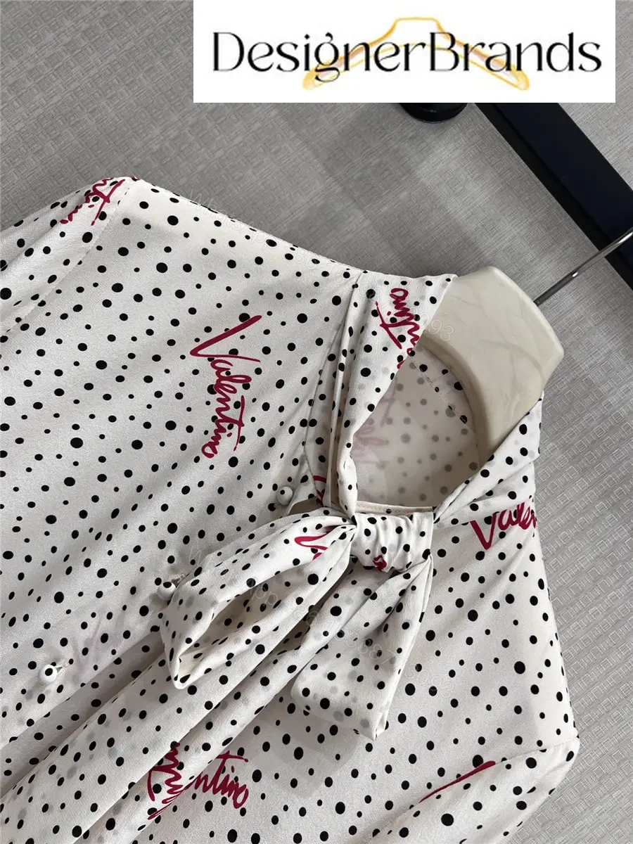 View 3 of Valentino Plus De Pois Crepe De Chine Bubble Shirt
