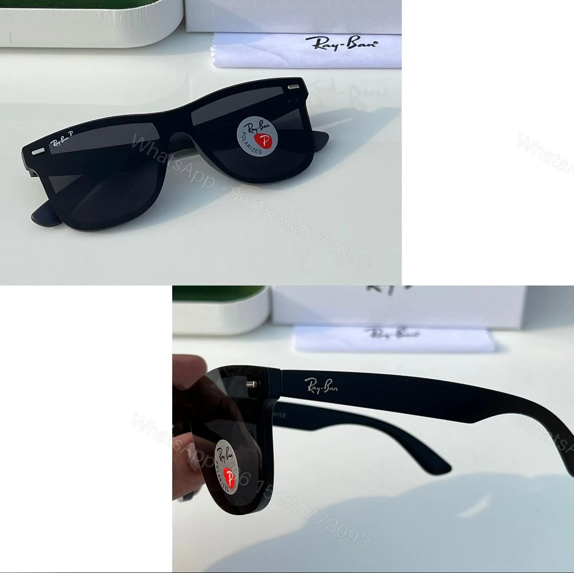 View 6 of Ray-Ban Square Black Sunglasses