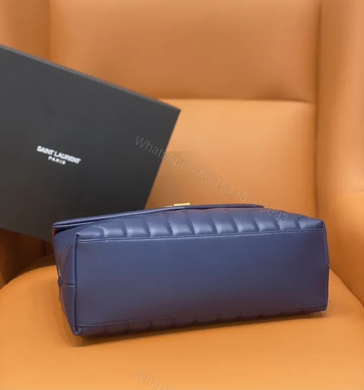 View 6 of Navy MatelassÃ© Loulou Shoulder Bag â€“ Day-to-Night Flex