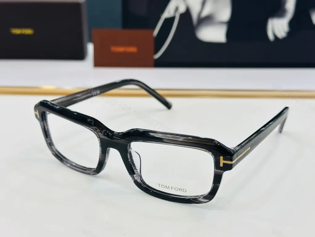 View 4 of Black Acetate Bold Frames - Designer Luxe Eyewear, Oversized Rectangular