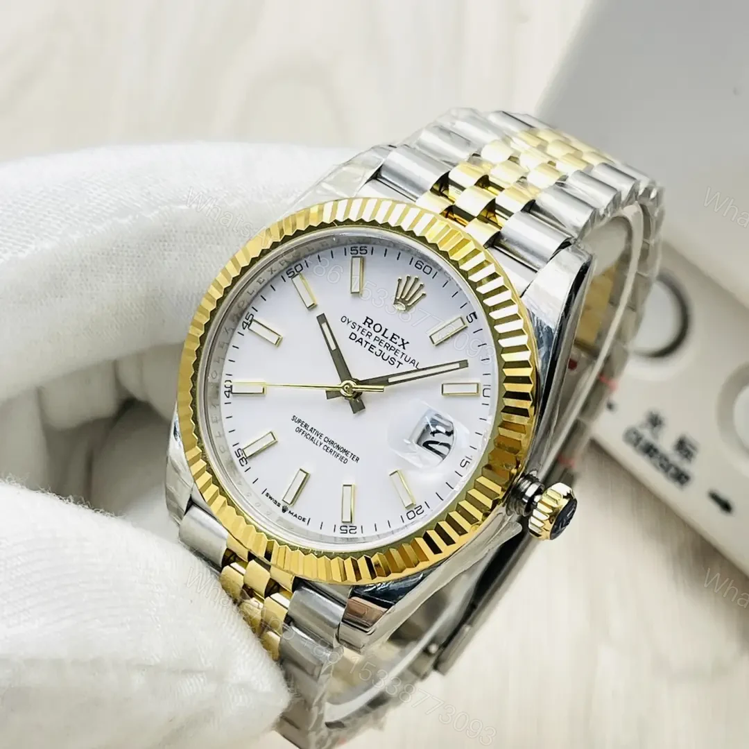 View 3 of Fake Rolex Datejust White Jubilee Best Two Tone 41MM Watch 126333-0016