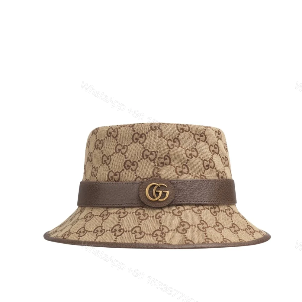 Gucci Canvas Bucket Hat With Double G Brown 576587 4HG62 2564 — view 1