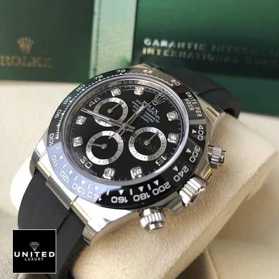 View 4 of Rolex Daytona 116519LN Oysterflex Diamond Replica