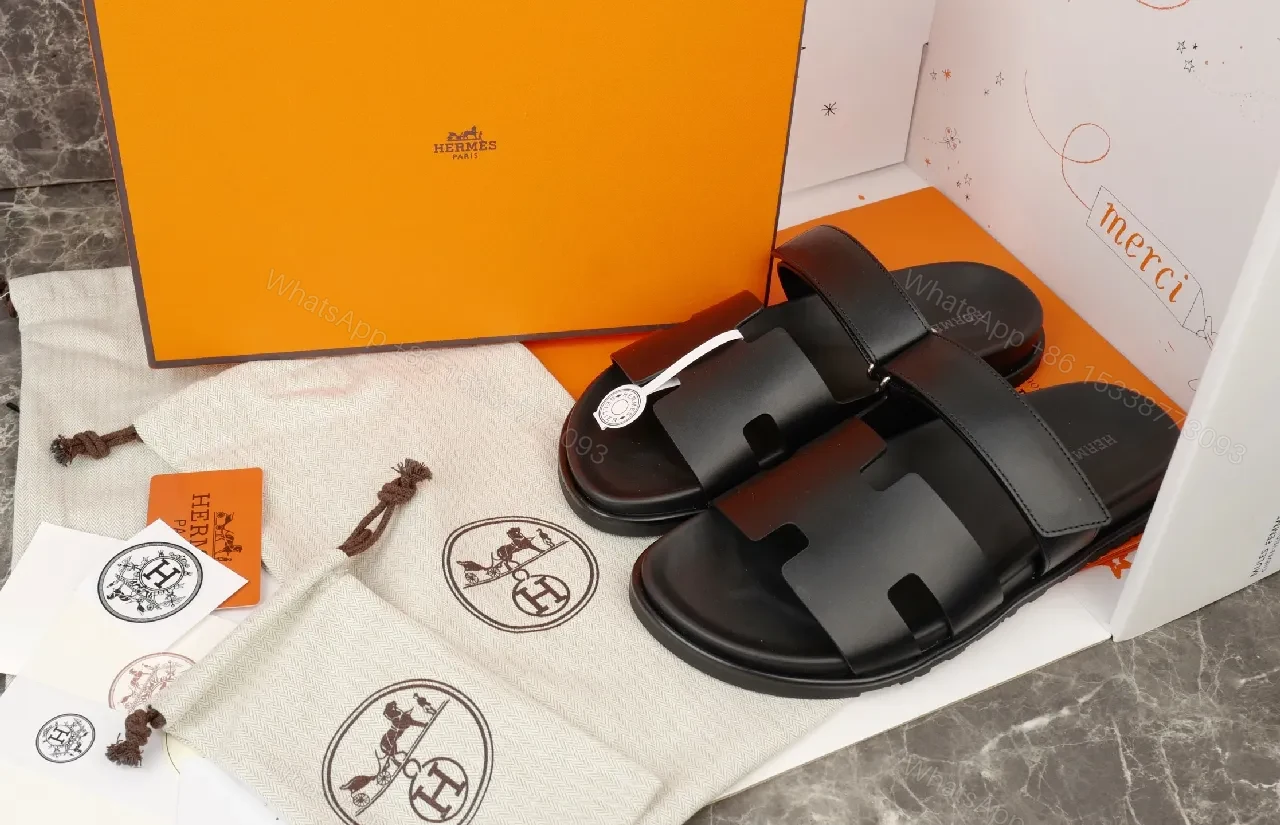 Minimal Leather Sandals: Adjustable Ergonomic Comfort Footbed — view 1