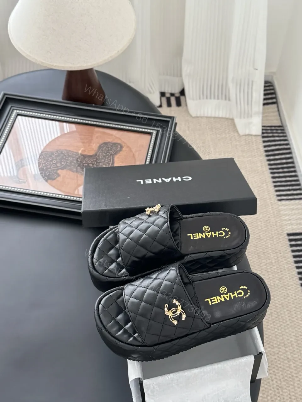 View 4 of Quilted Leather Set: Timeless Black Luxury Duo