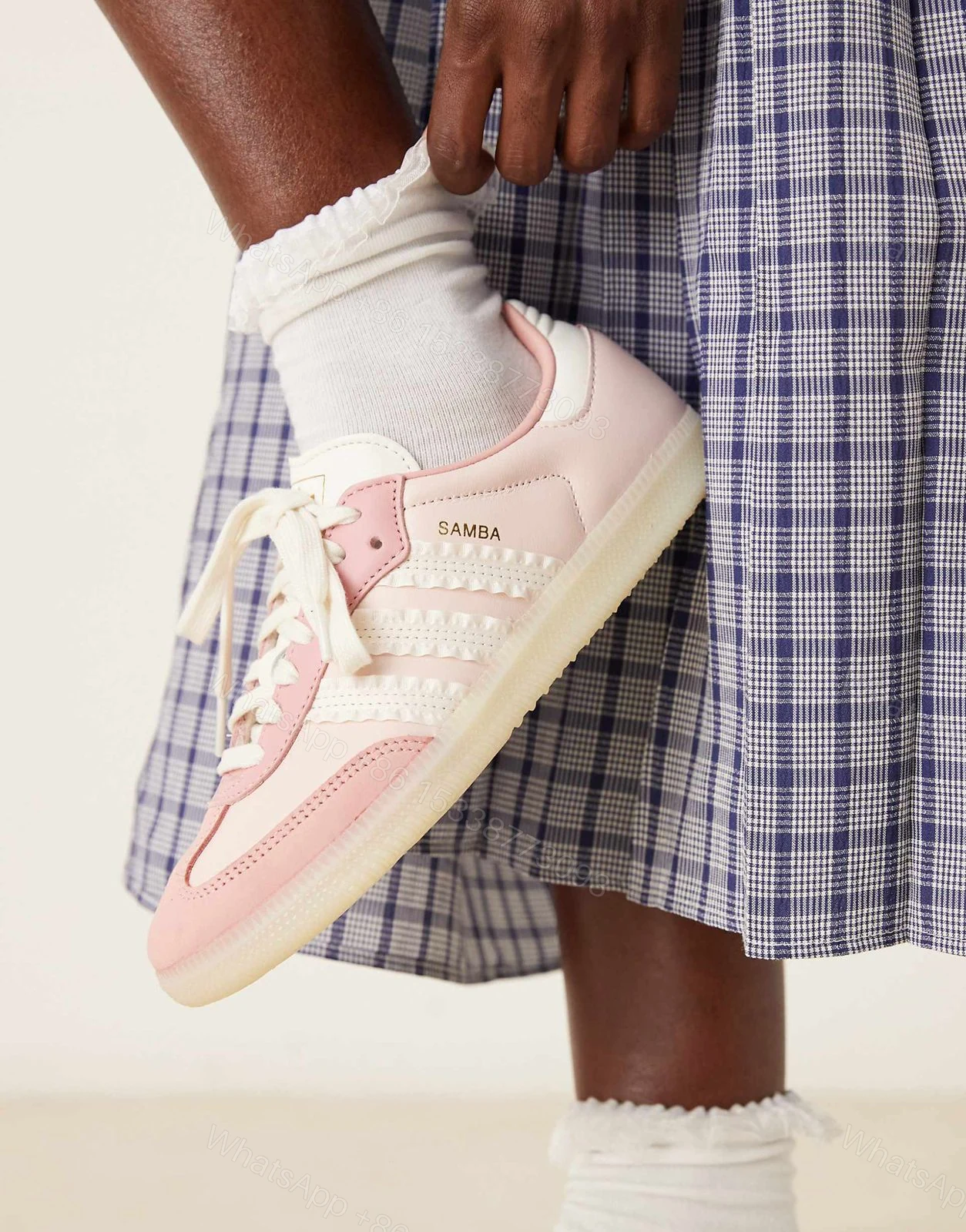 View 2 of FIRST COPY ADIDAS SAMBA RUFFLE STRIPES PACK WONDER FOR GIRLS