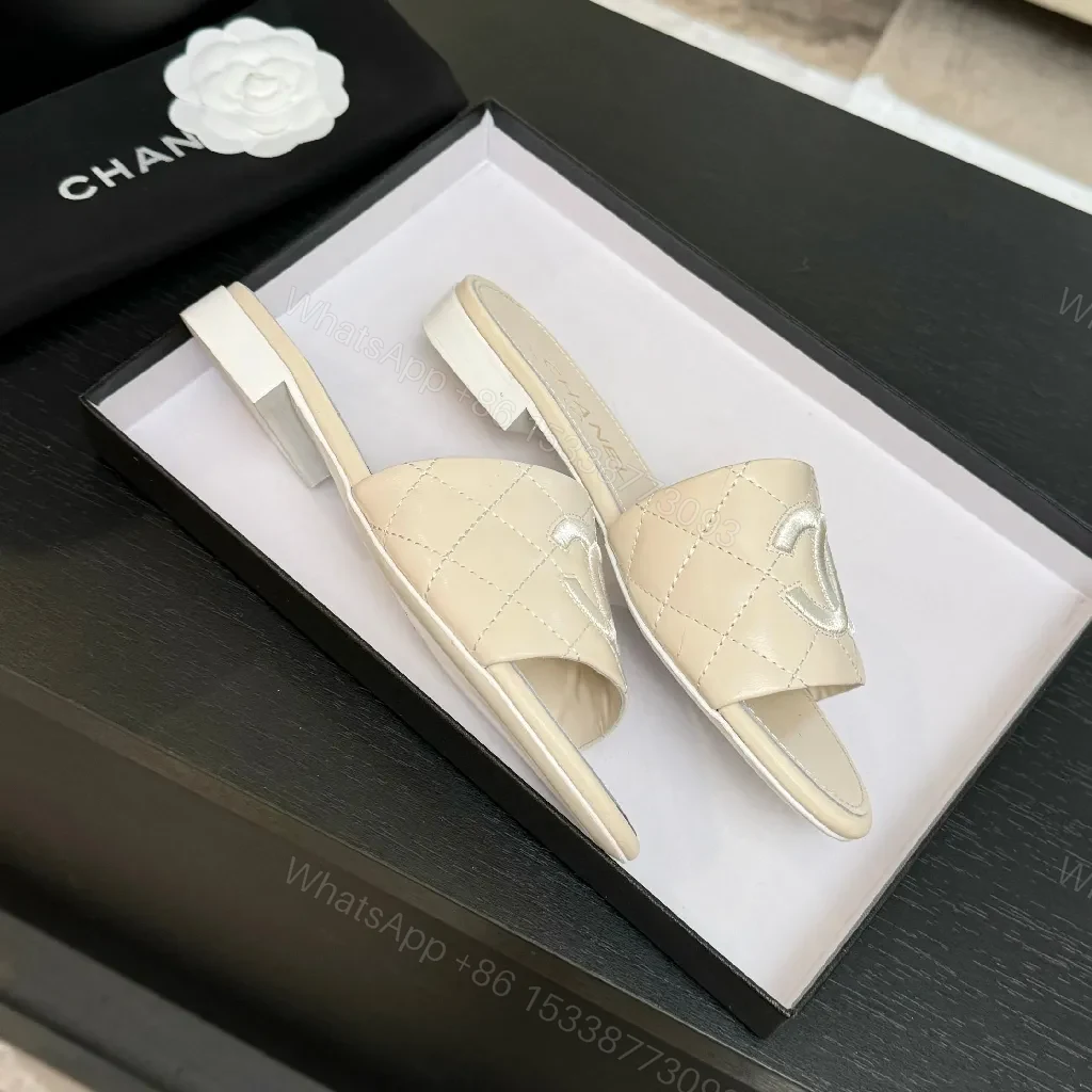 View 6 of Quilted Slip-On Sandals: Luxe Comfort, Open-Toe Style