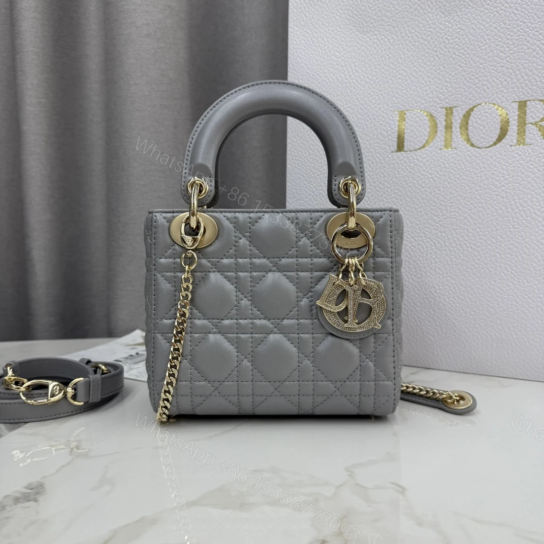 Dior高仿霧灰Lady Dior女包小款實用設計百搭質感風格 — view 1