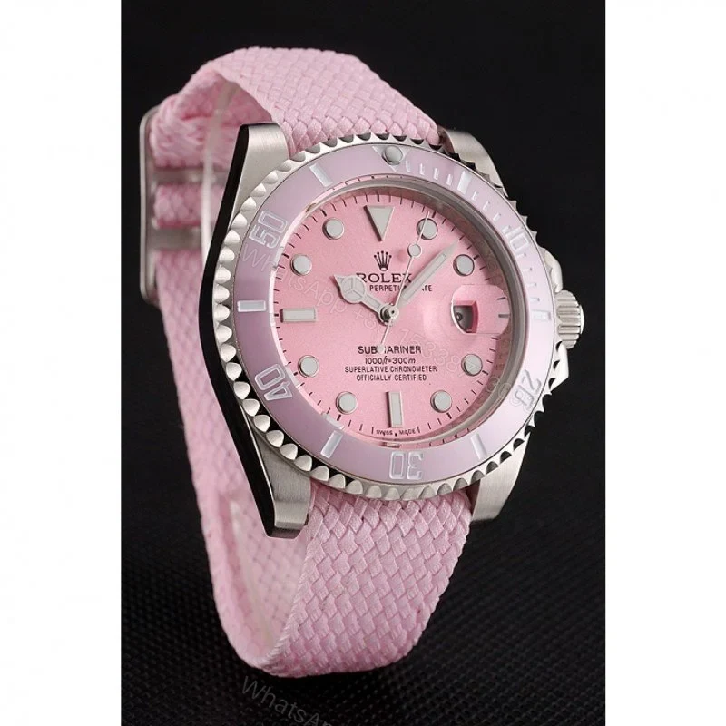 View 2 of Replica Rolex Submariner Pink Dial 1453866