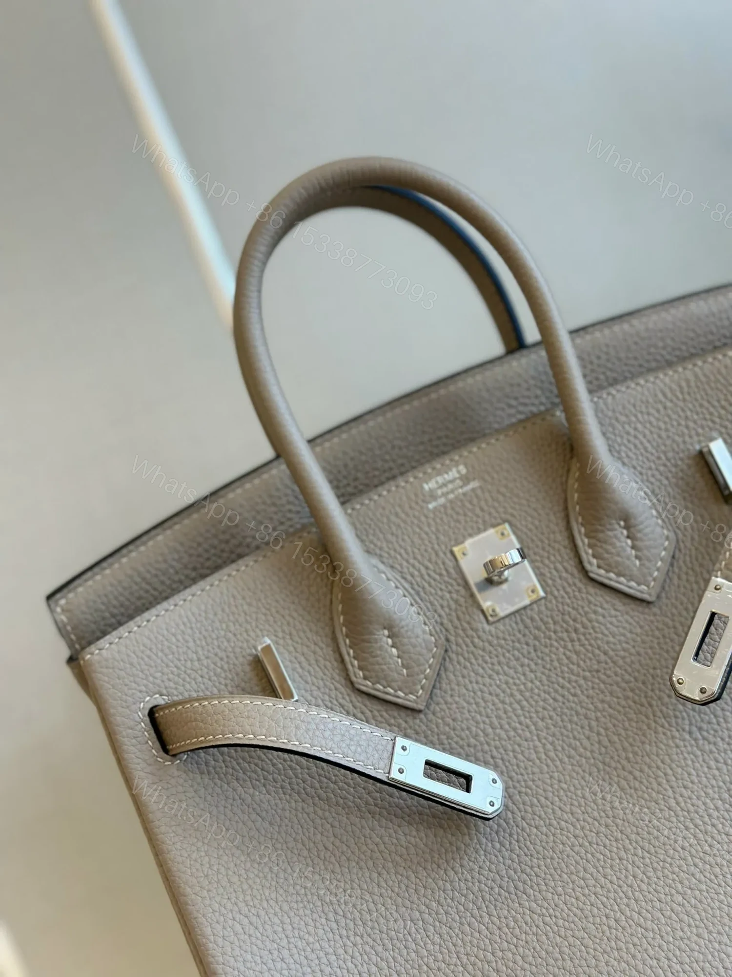View 8 of HN 25 Gris Tourterelle Togo Palladium Hardware