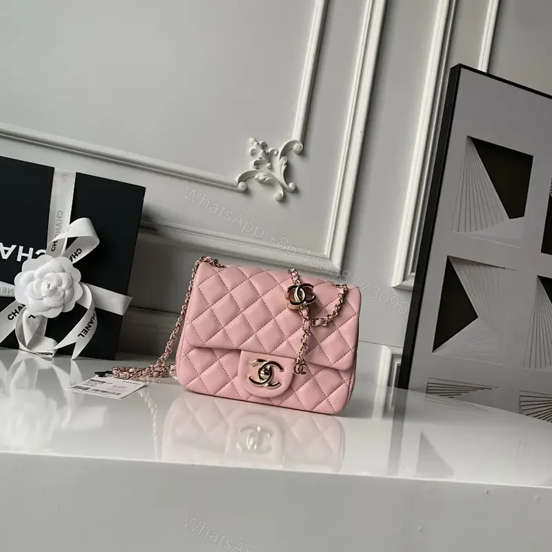 Pink Quilted Chain Flap Bag - Luxe Everyday Crossbody Bag — view 1