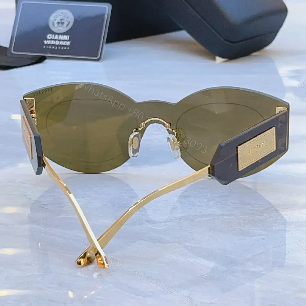 View 8 of Sculpted Round Sunglasses: Bold Hardware Luxe Eyewear