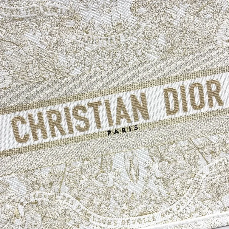 View 8 of Iconic Dior-Inspired Tote: Textured Canvas Luxury Tote