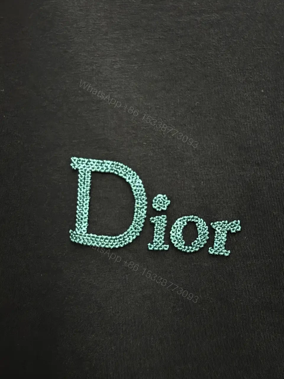 View 4 of Turquoise Logo Minimalist Tee – Soft-Cotton Luxury Shirt