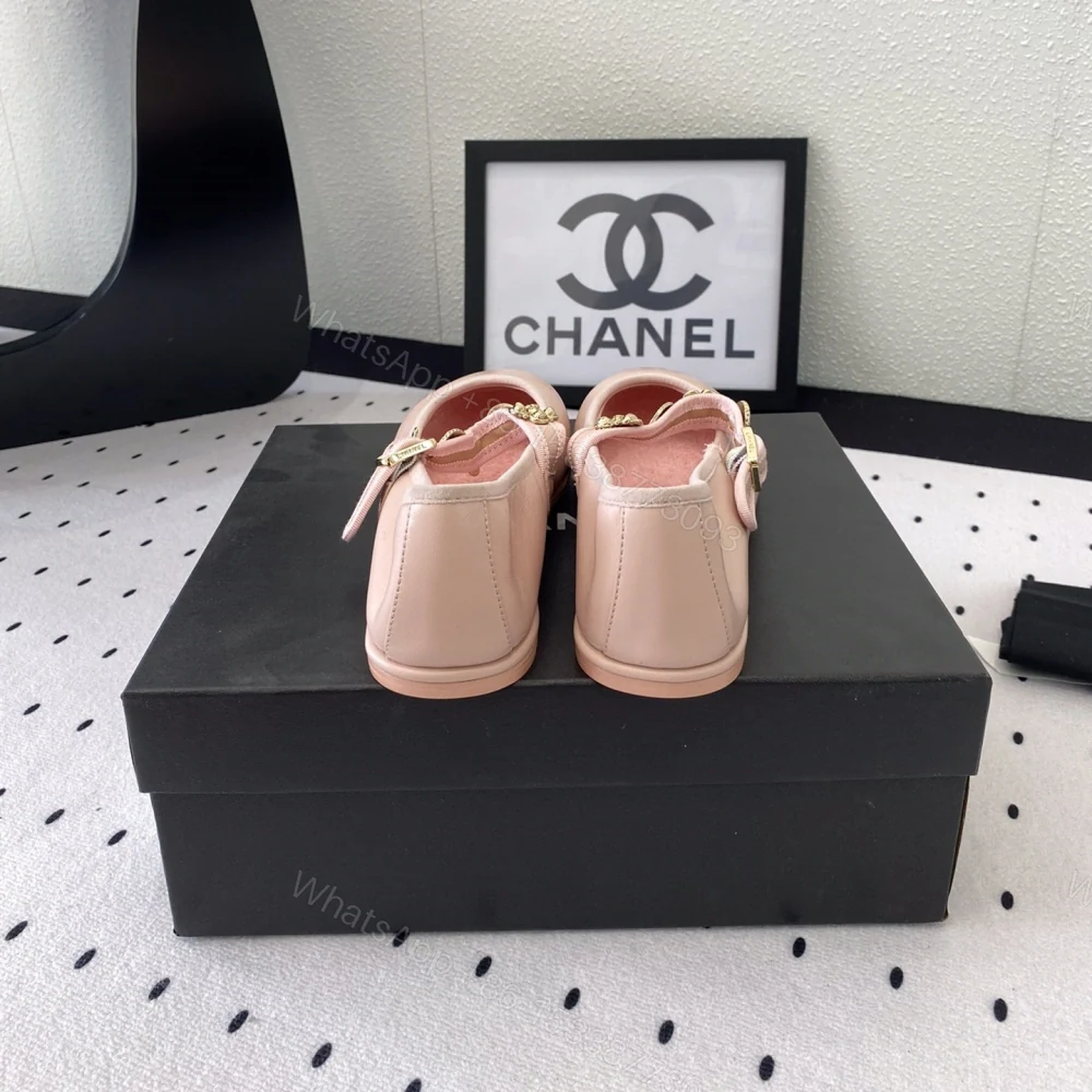 View 6 of 高仿Chanel*G45778M圓頭塔扣芭蕾舞鞋粉色免檢版