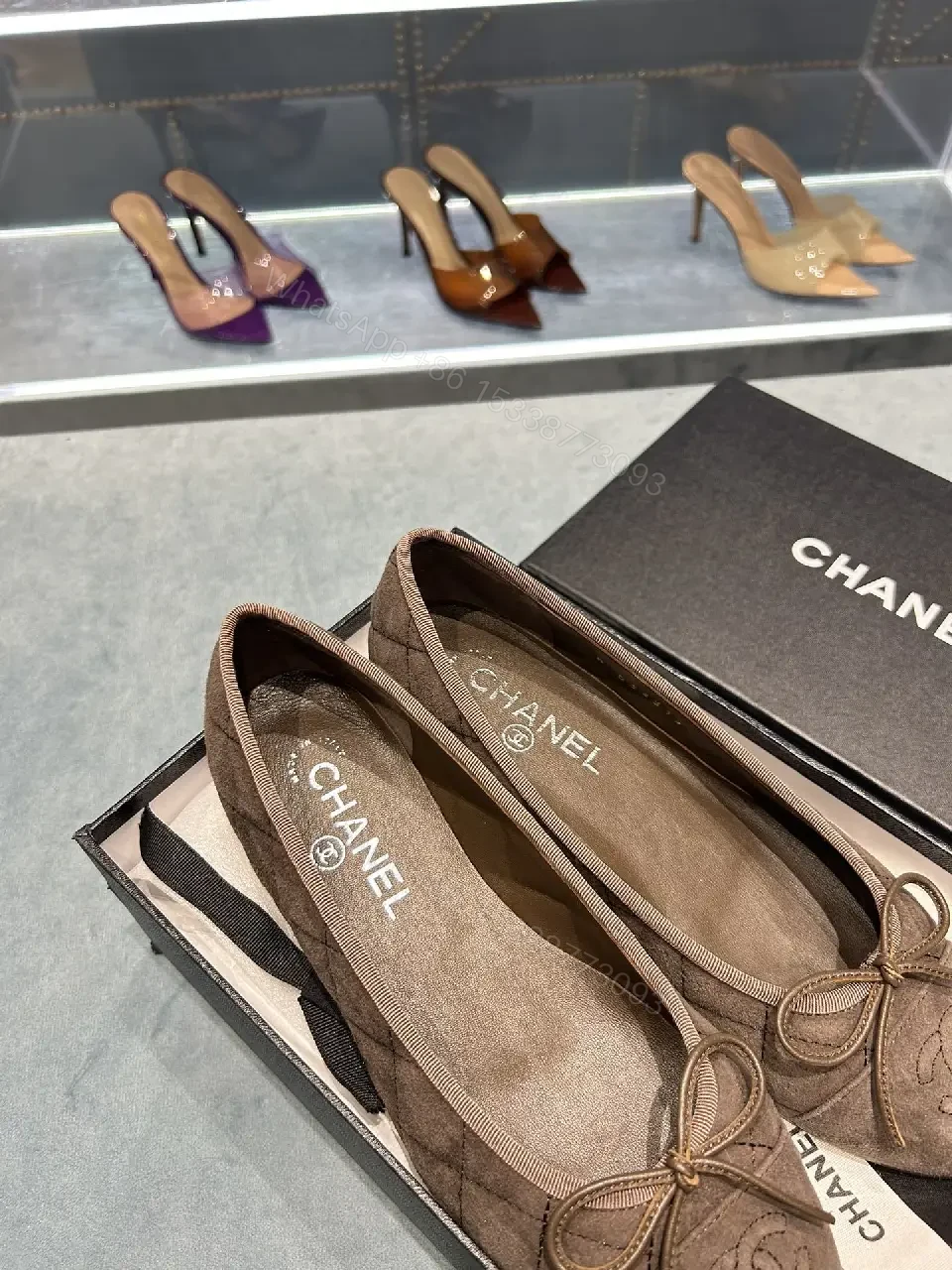 View 2 of Textured Suede Ballet Flats – Subtle Luxury Everyday Comfort