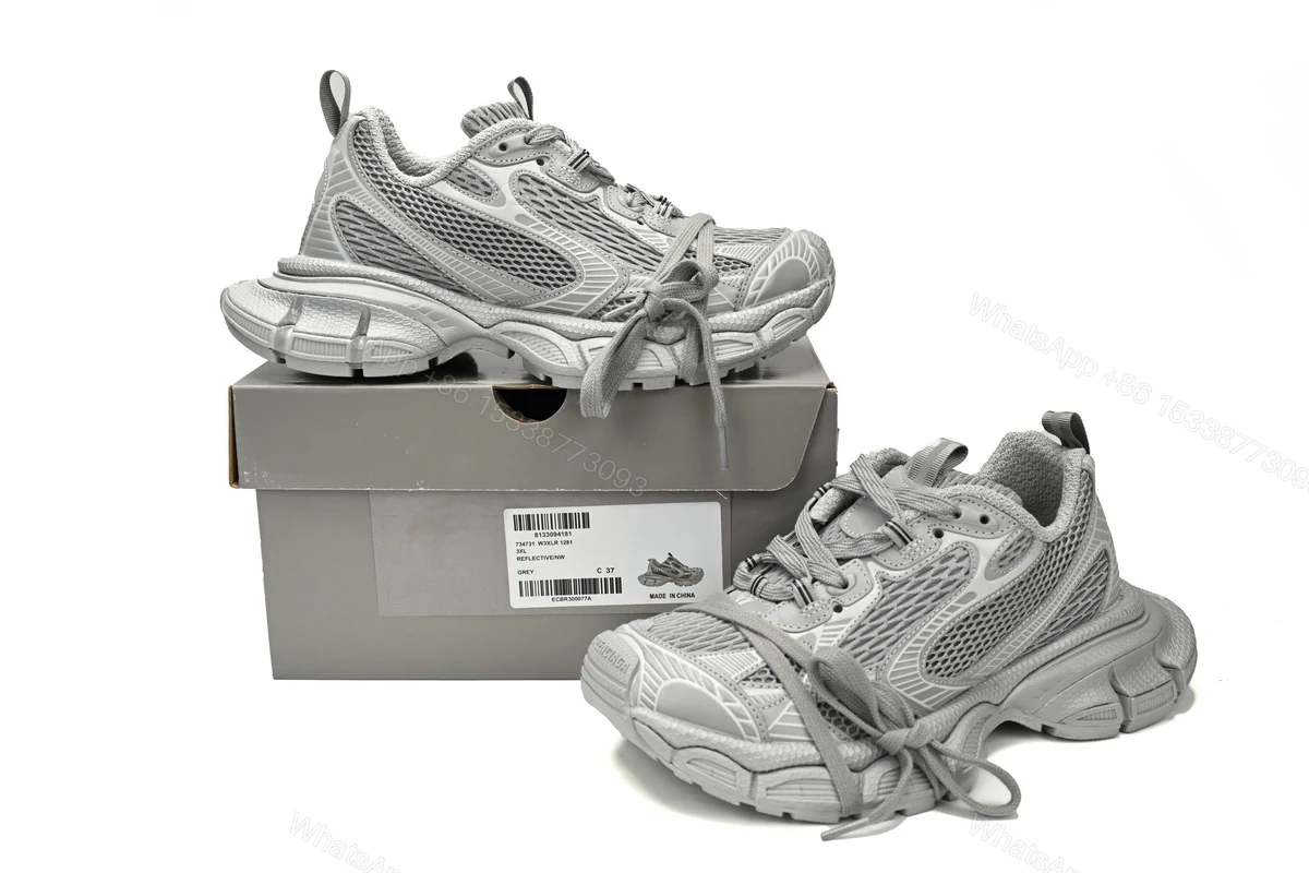 View 2 of Balenciaga 3XL Silver Light Gray 734731 W3XLR 1281