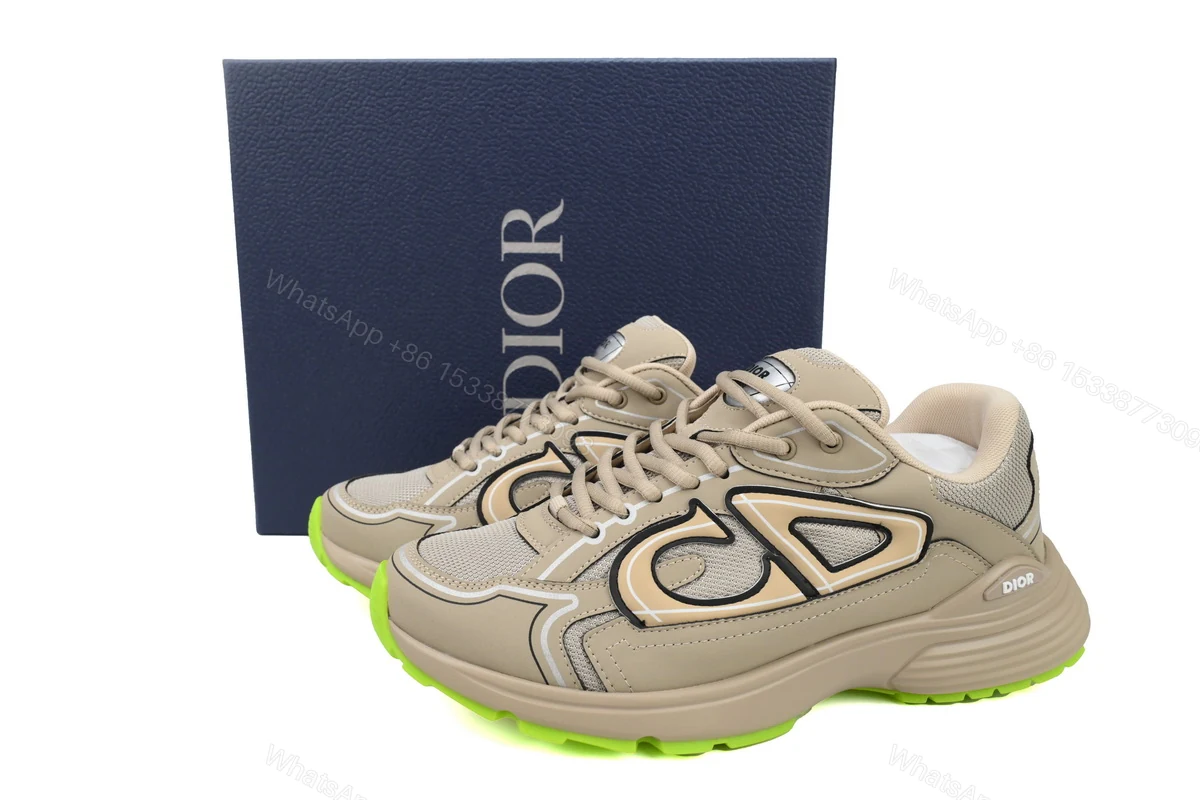 Dior 'B30' Sneakers Khaki 3SN279ZMA-16141 — view 2