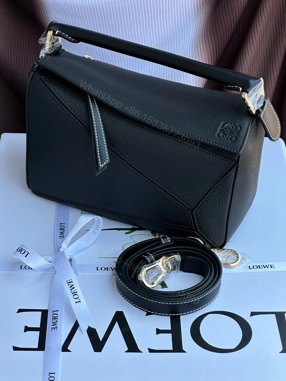 View 2 of Loewe Puzzle Bag Small Leather 2WAY Handbag Multi