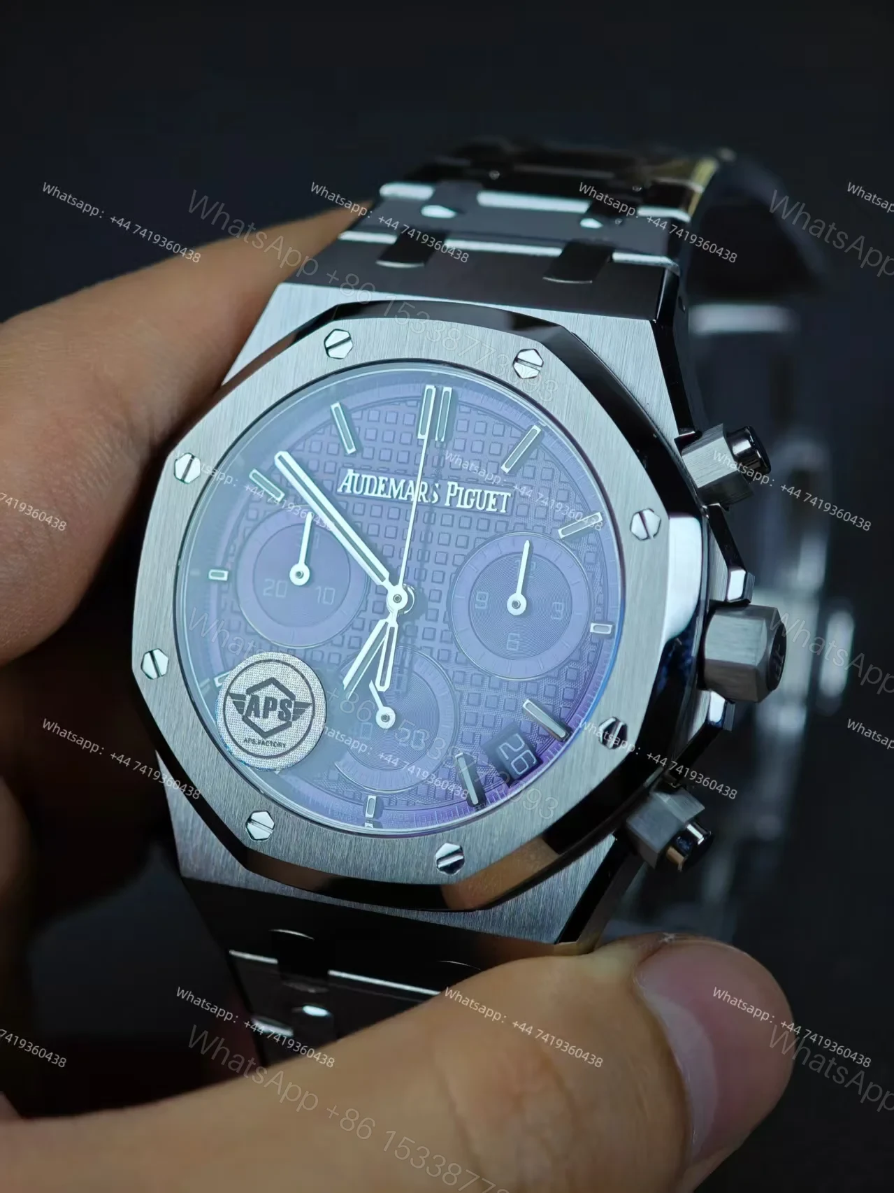 View 17 of Audemars Piguet Super Clone Royal Oak Purple Dial 26240 Chronograph 41mm Cal.4401
