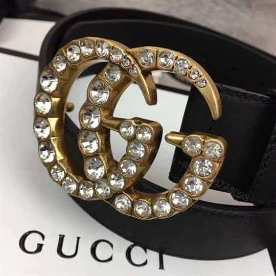 View 5 of GUCCI BLACK FAUX PEARL-EMBELLISHED LEATHER BELT – B44