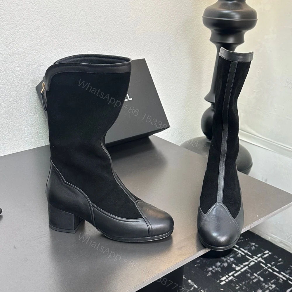 View 5 of CHANEL MÉTIERS DART HIGH BOOTS BLACK G46591 B21102 94305