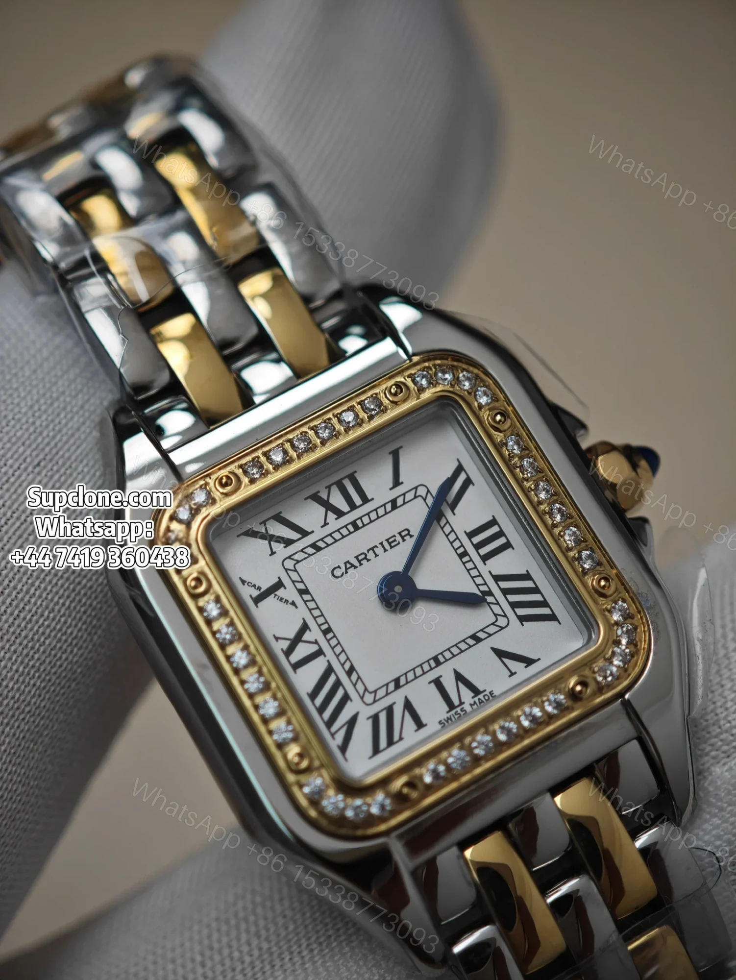 View 16 of Cartier Super Clone Watches 1:1 Panthere W3PN0007 Two Tone Diamond