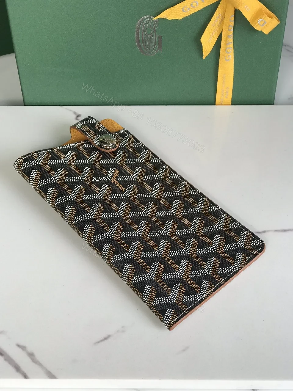 View 8 of Signature Cardholder Organizer: Monogram Canvas Case, Leather Trim, Slim