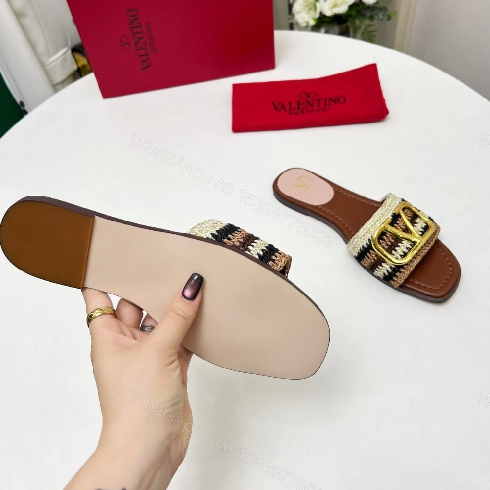 View 3 of VALENTINO VLOGO SIGNATURE SLIDE SANDAL BROWN 6W2S0BD5AGX QRX