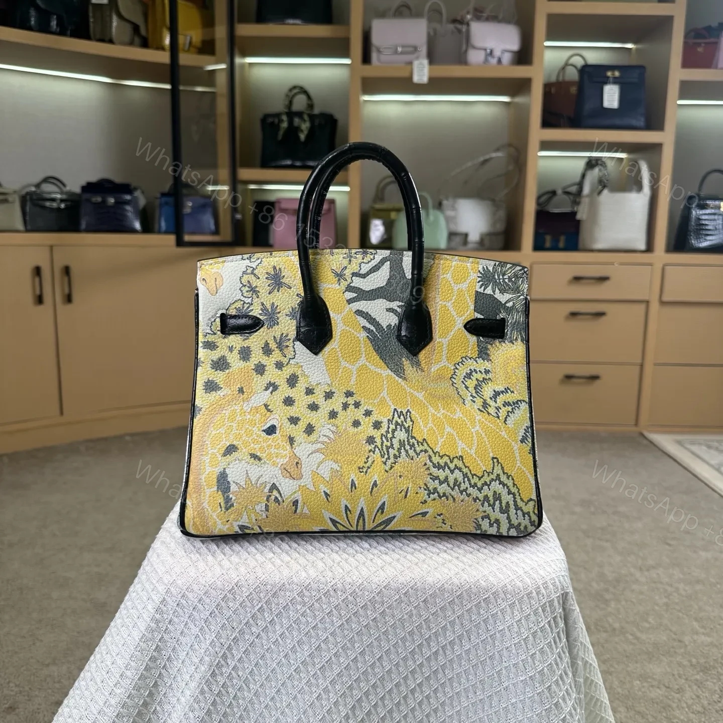 View 2 of Hermes Touch Birkin 25cm Black Crocodile Leather Gold Hardware