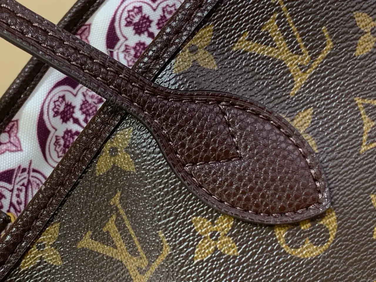 View 6 of Dark Brown Monogram LV Tote Bag - Structured Top-Handle Style