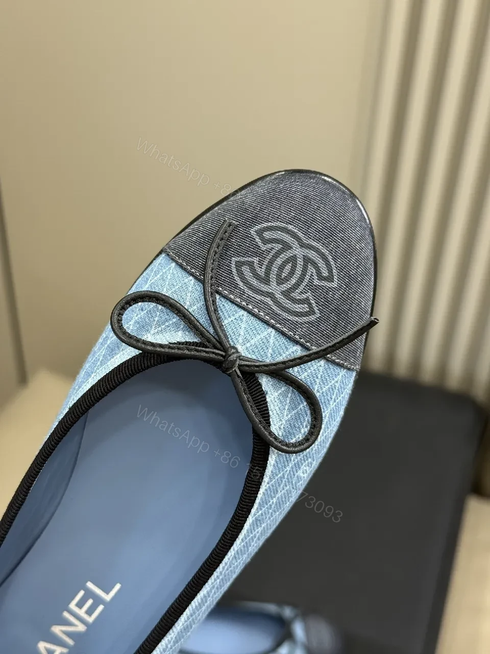 View 9 of Lightweight Blue Knit Ballet Flats, Signature Motif, Everyday Chic