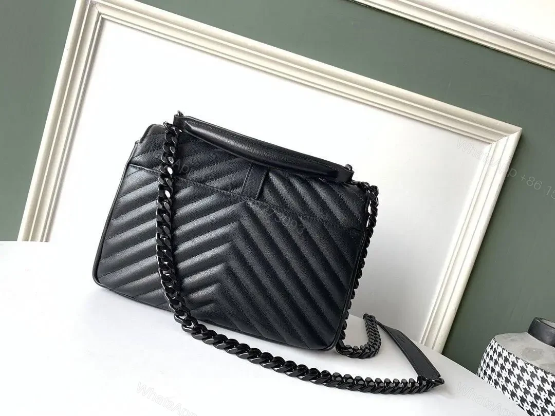 View 9 of YSL College Medium Quilted Leather Bag