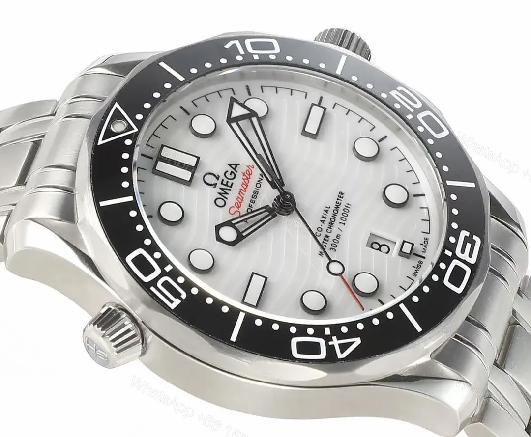 View 4 of Omega Seamaster Planet Ocean 600m Co-Axial Master Chronometer 42mm Stainless Steel Watch with Black Ceramic Bezel and White Dial