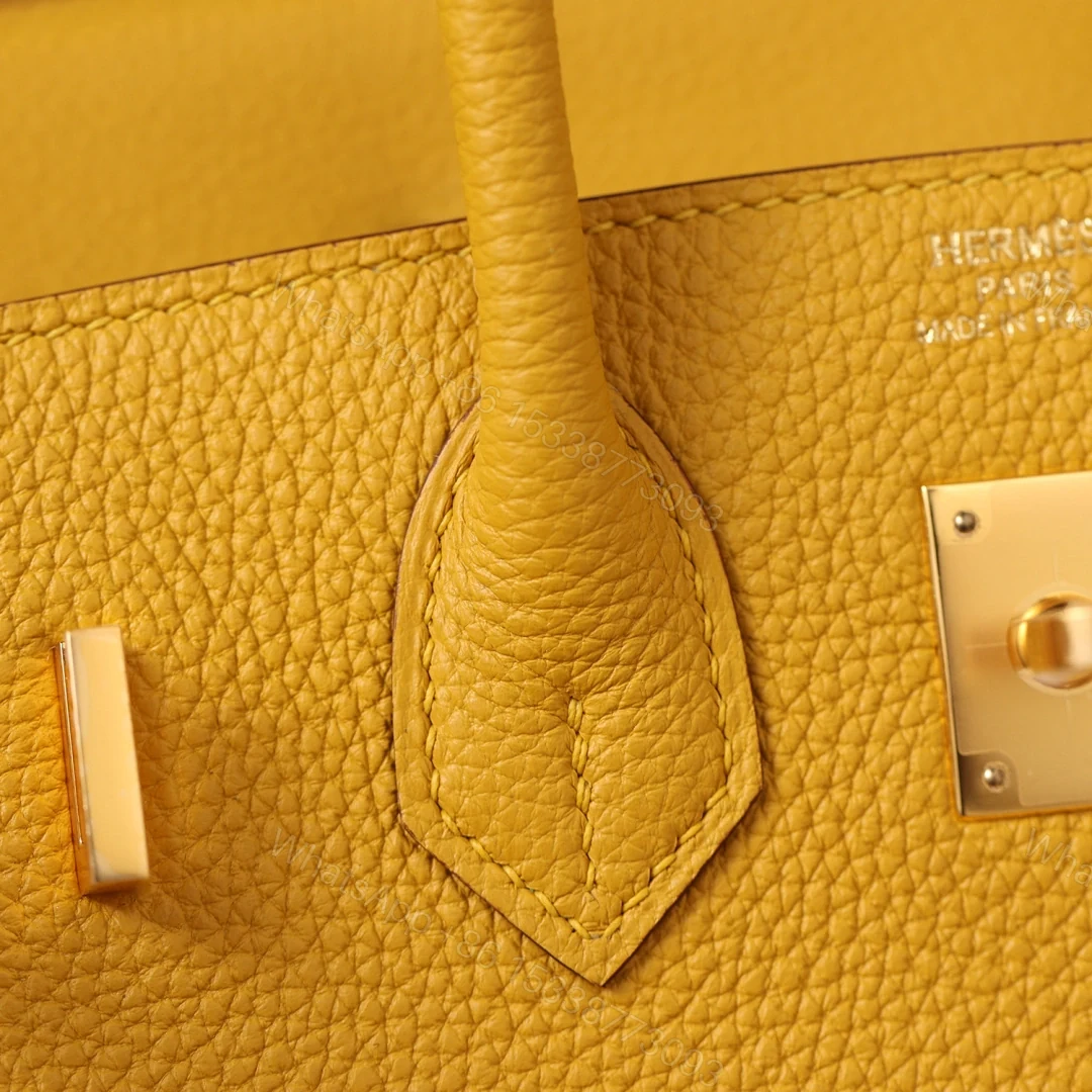 View 10 of 高仿Hermes*Birkin25Togo牛皮琥珀黃金扣/純手工
