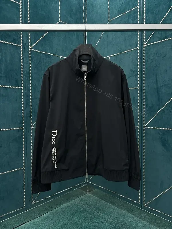 Black Shell Bomber Jacket - Minimalist Luxury, Subtle Branding, Lightweight Warmth — view 1