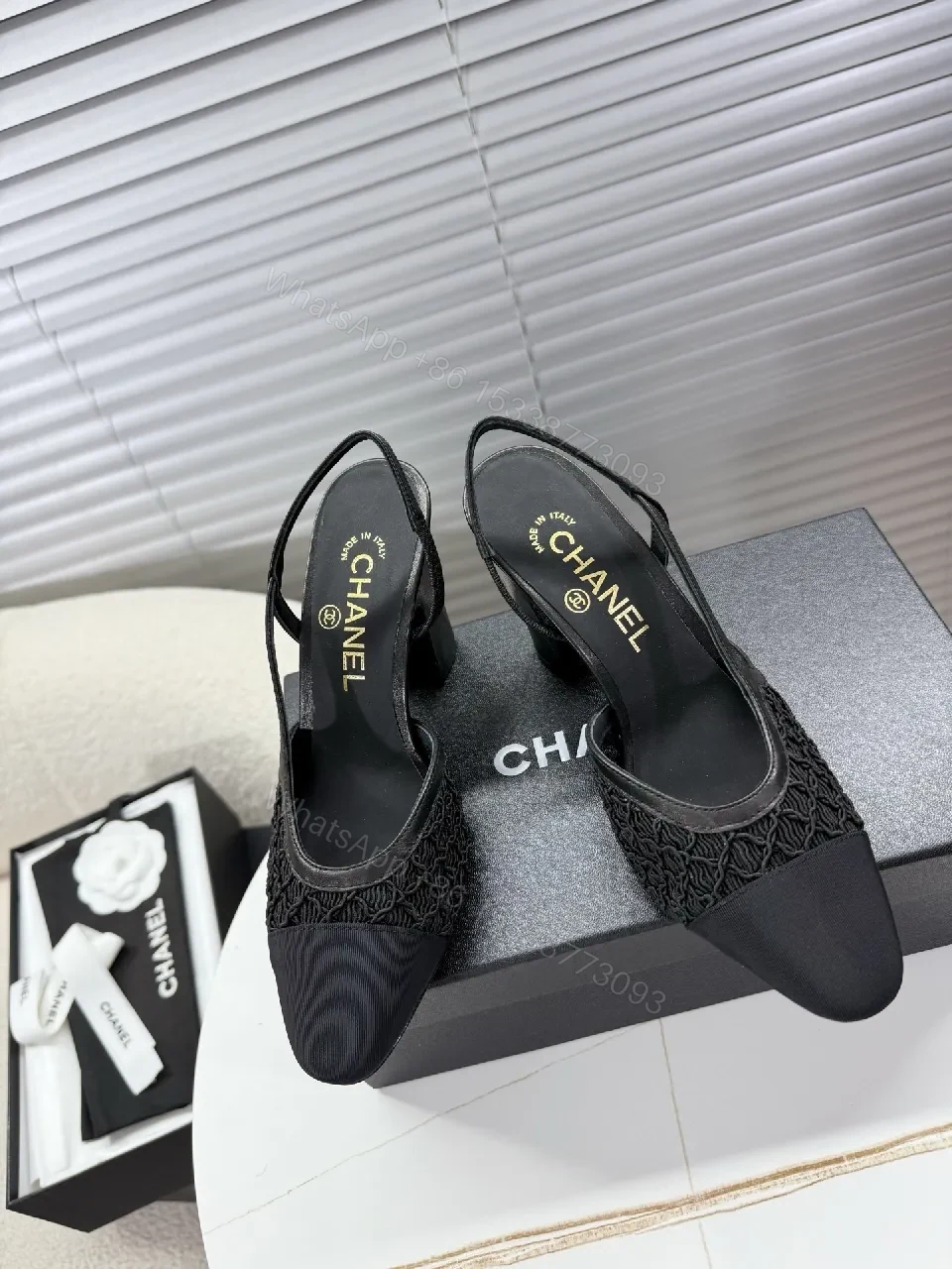 View 5 of Textured Slingback Flats: All-Day Luxury, Black Knit