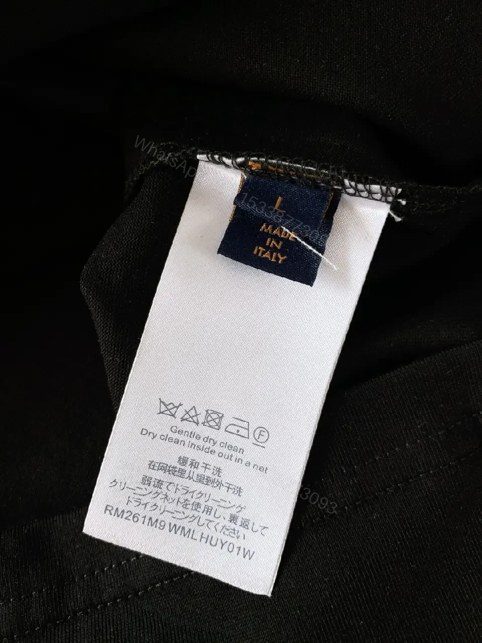 View 5 of Black Cotton Luxe Tee with Iconic Graphic