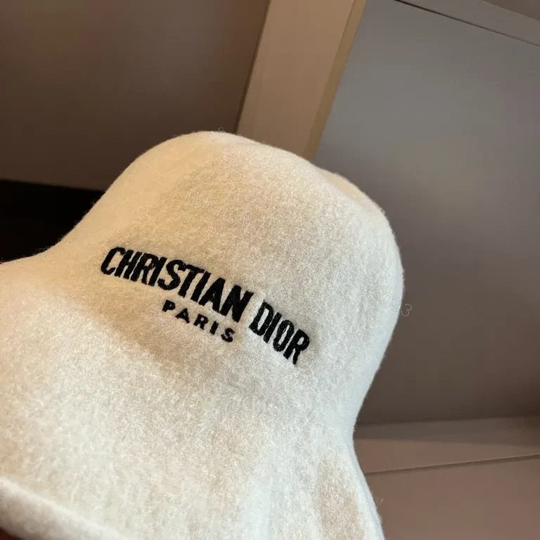 View 3 of Soft Wool Bucket Hat â€” Dior Paris Logo, Minimal Luxury
