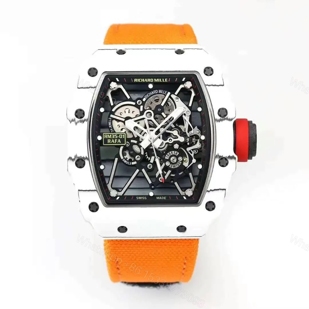 View 2 of Replica Richard Mille RM 35-01 Rafael Nadal White NTPT Carbon Case