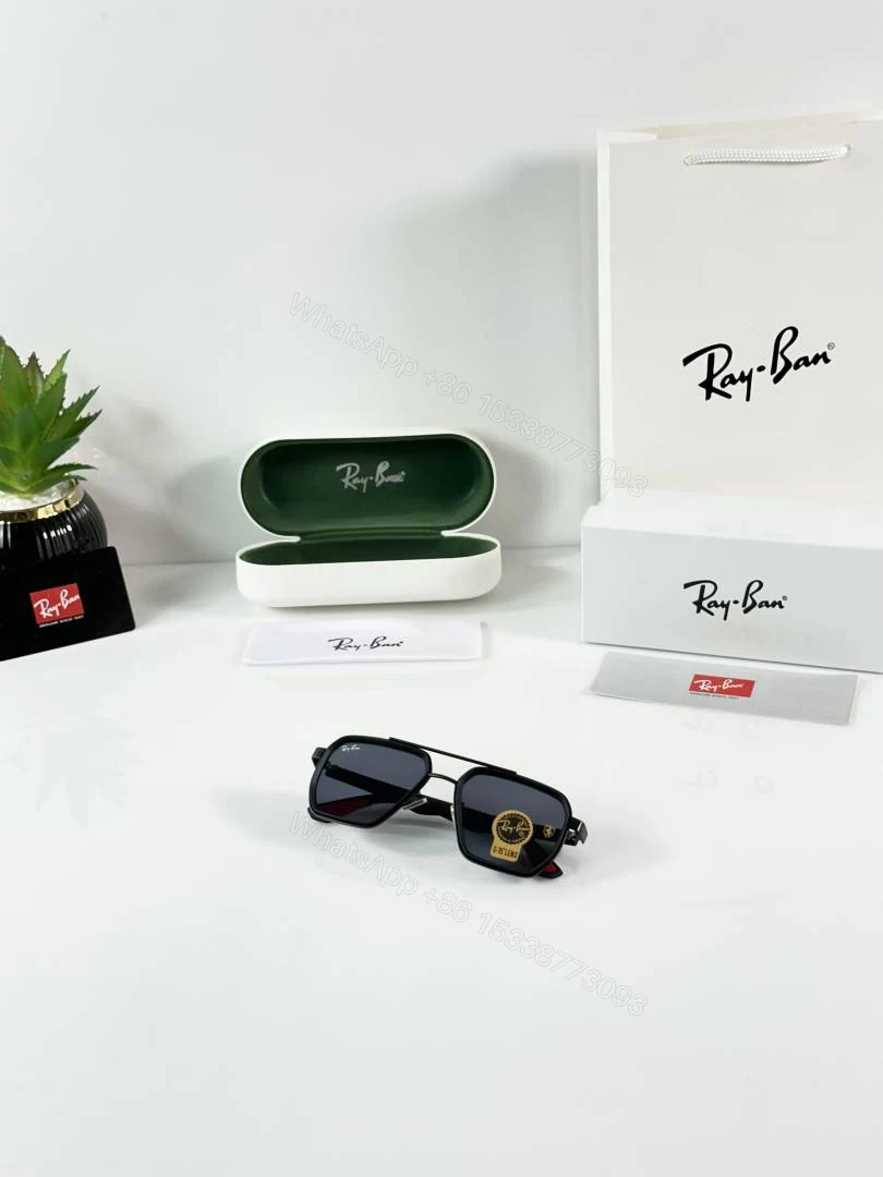 View 4 of First Copy RayBan 010 Black Sunglasses