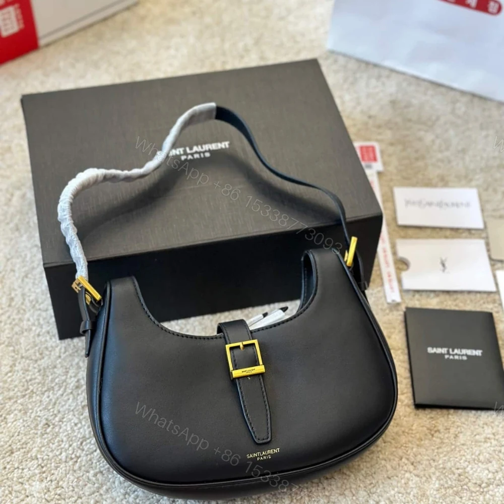View 3 of Saint Laurent Le Fermoire Shoulder Bag Black 25Cm 6726152ZA2W 1062