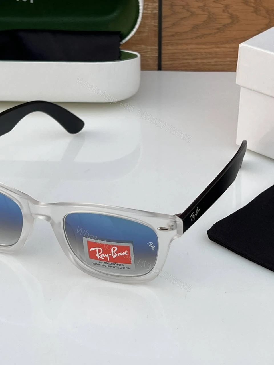 View 5 of First Copy Rayban 2140 White Blue Shadedd