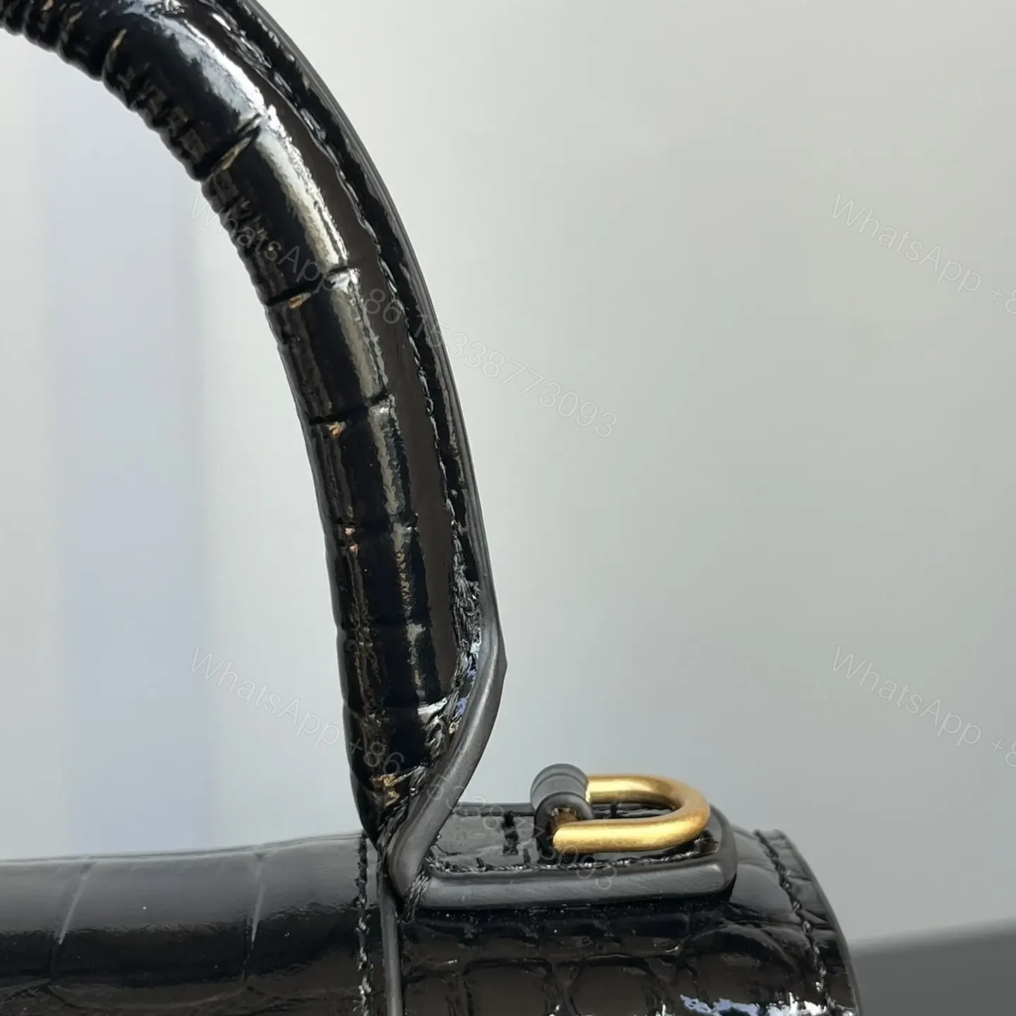 View 12 of 高仿BalenciagaHourglass系列鱷魚皮沙漏包XS