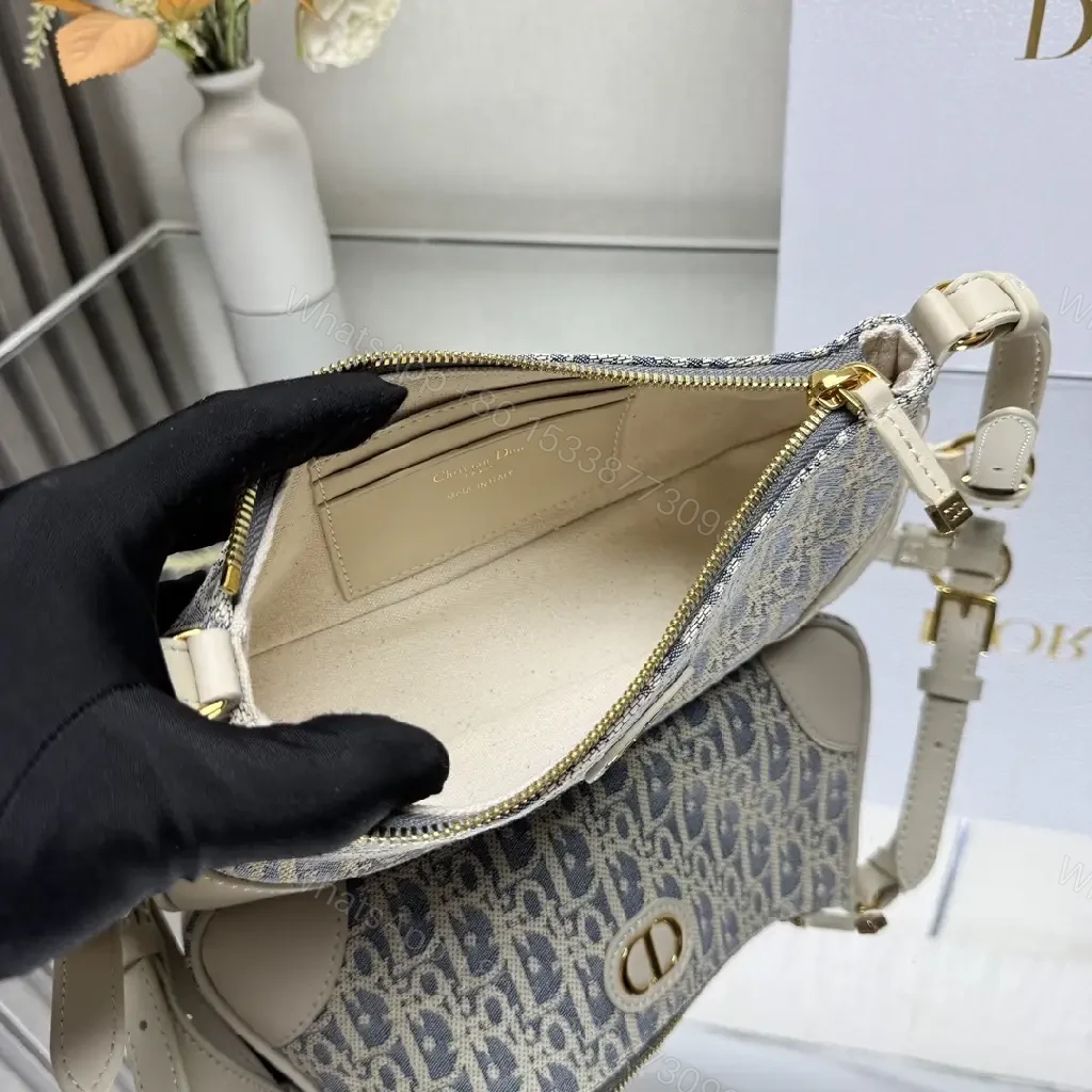 View 3 of Neutral Monogram Shoulder Bag: Leather-Trim, Everyday Luxury