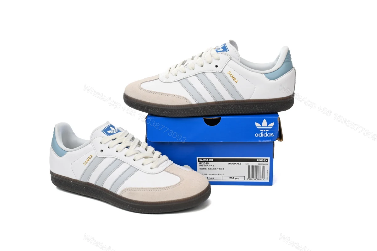 View 2 of adidas Samba OG White Halo Blue ID2055