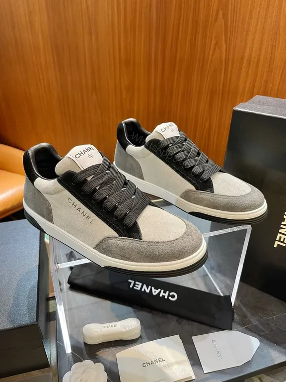 View 4 of Textured Paneled Chanel-Influenced Sneaker with Lifted Comfort
