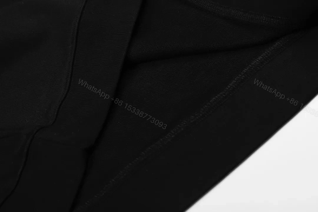 View 5 of Black Cotton-Blend Minimalist Sweatshirt with Elevated Comfort