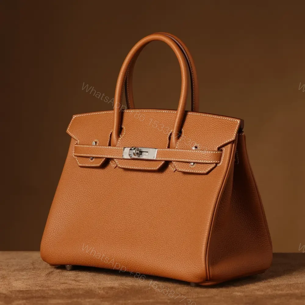 View 4 of 高仿Hermes*Birkin30金棕色銀扣免檢版